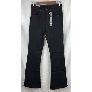 NWT KDF Fashion Black Charcoal High Waisted Flare Jeans Women's 8 Y2K Revival‎